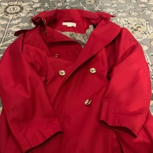 Michael Kors red trench coat